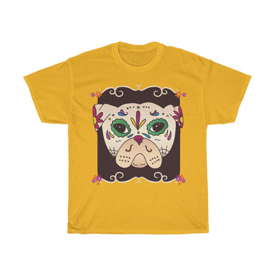 Sugar Skull Pug - Unisex Heavy Cotton Tee