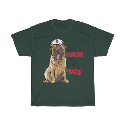 Nurse Who Loves Pugs - Unisex Heavy Cotton Tee