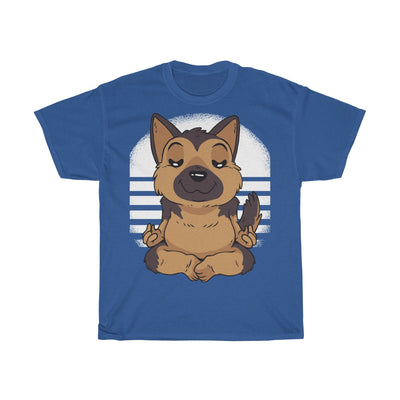 German Shepherd Yoga Puppy - Unisex Heavy Cotton Tee