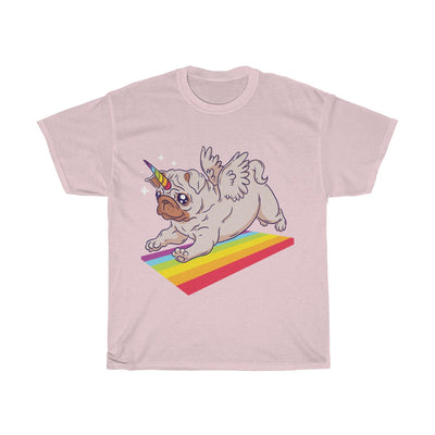 Pug Unicorn Playing - Unisex Heavy Cotton Tee