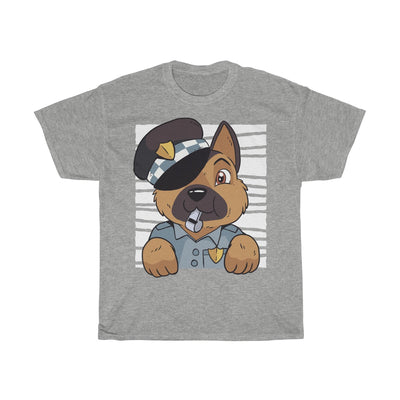 German Shepherd Police Dog - Unisex Heavy Cotton Tee