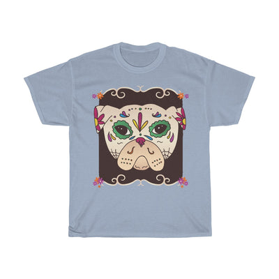 Sugar Skull Pug - Unisex Heavy Cotton Tee
