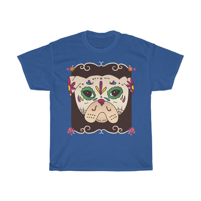 Sugar Skull Pug - Unisex Heavy Cotton Tee