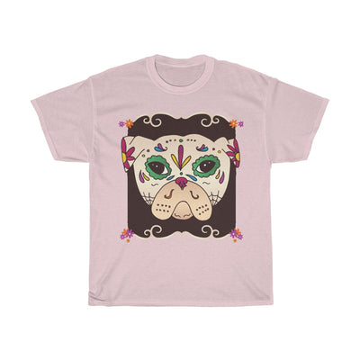 Sugar Skull Pug - Unisex Heavy Cotton Tee