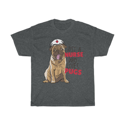 Nurse Who Loves Pugs - Unisex Heavy Cotton Tee