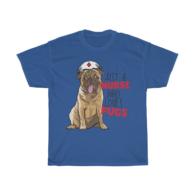 Nurse Who Loves Pugs - Unisex Heavy Cotton Tee