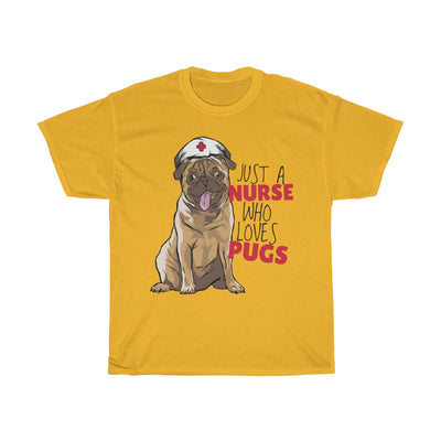 Nurse Who Loves Pugs - Unisex Heavy Cotton Tee