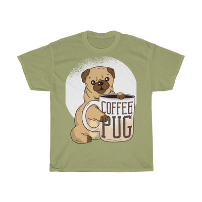 Coffee Pug - Unisex Heavy Cotton Tee