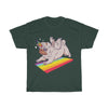 Pug Unicorn Playing - Unisex Heavy Cotton Tee