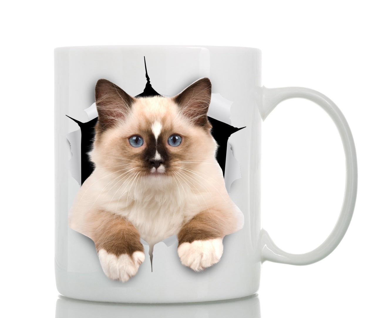 Cat - Birman Dishwasher Safe Microwavable Ceramic Coffee Mug 15 oz