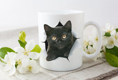 Cute Black Kitten Mug