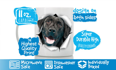 Cute Black Labrador Mug