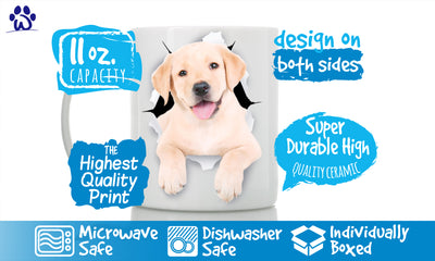 Cute White Labrador Mug