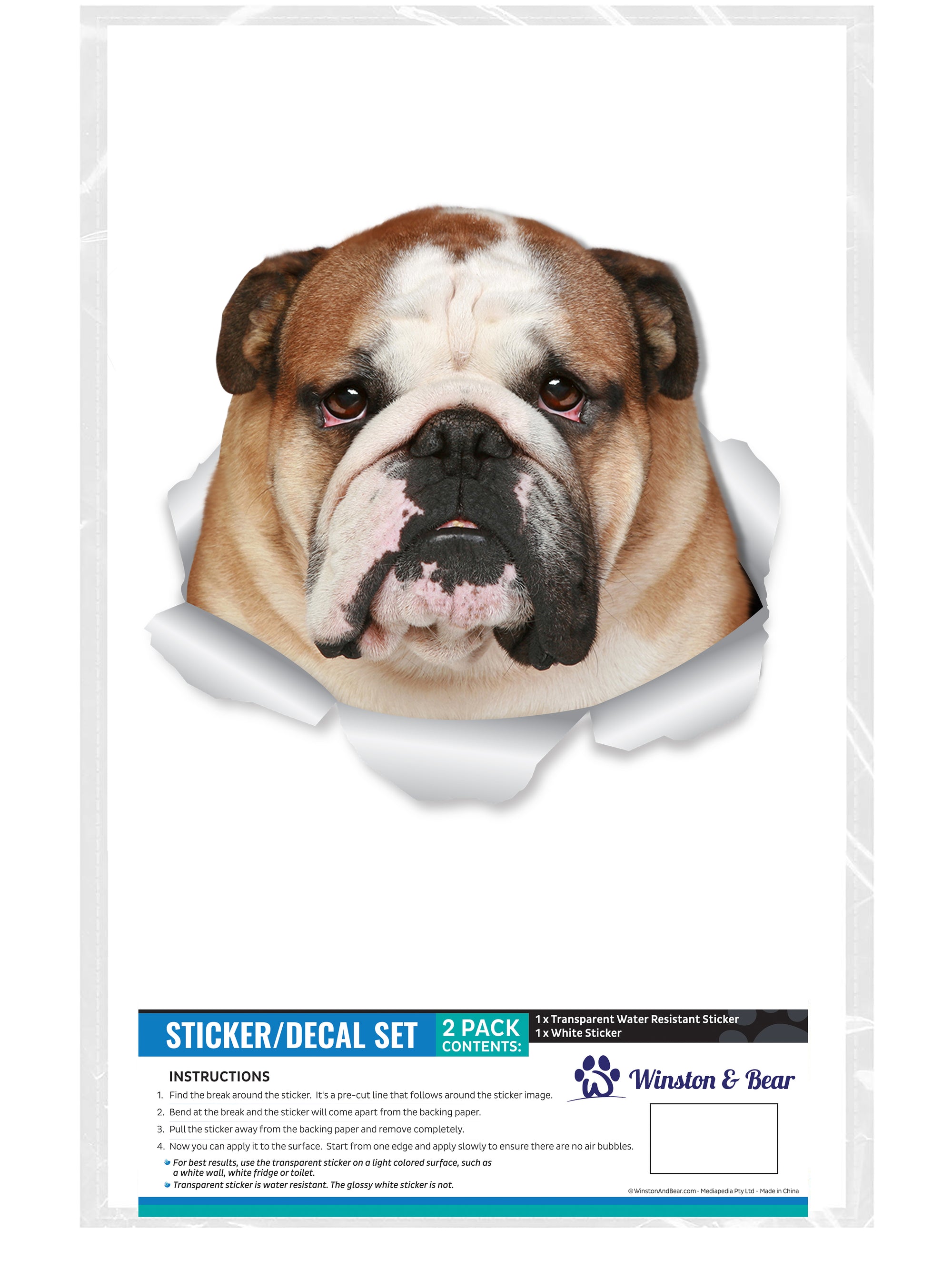 Funny Bulldog Decals