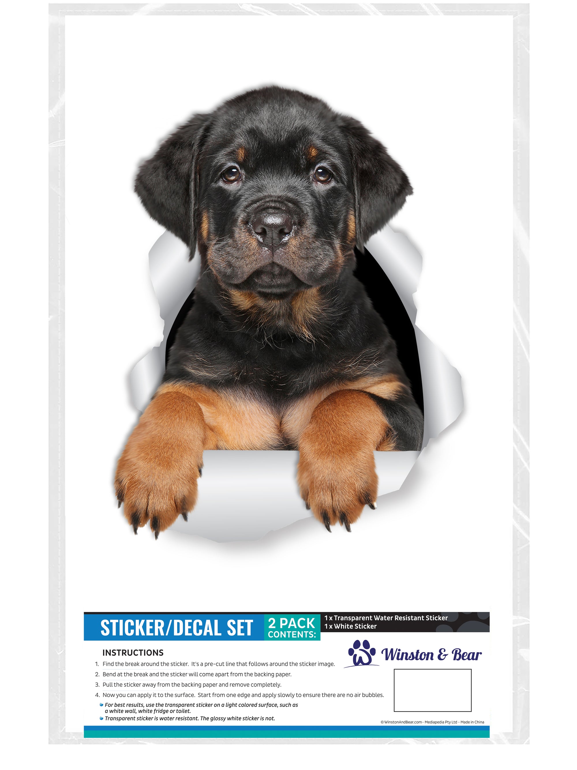 Rottweiler Puppy Decals