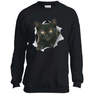 Black Kitten Youth Crewneck Sweatshirt