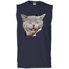 Grey Cat Laughing Men's Ultra Cotton Sleeveless T-Shirt