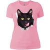 Black Cat Licking Ladies' T-Shirt
