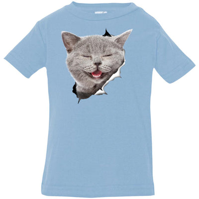 Grey Cat Laughing Infant Jersey T-Shirt