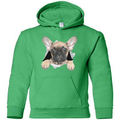 French Bulldog Pup Youth Pullover Hoodie