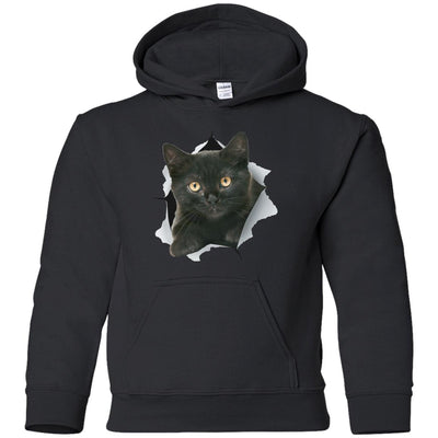 Black Kitten Youth Pullover Hoodie