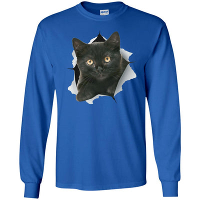 Black Kitten Long Sleeve Ultra Cotton T-Shirt