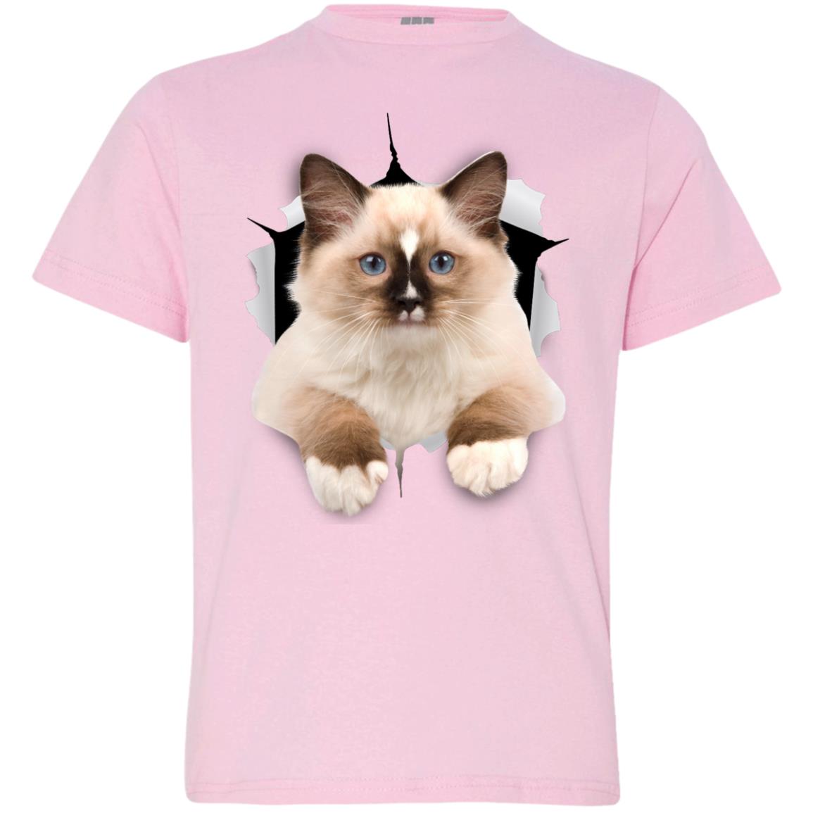Brown Ragdoll Cat Youth Jersey T-Shirt