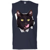 Black Cat Licking Men's Ultra Cotton Sleeveless T-Shirt