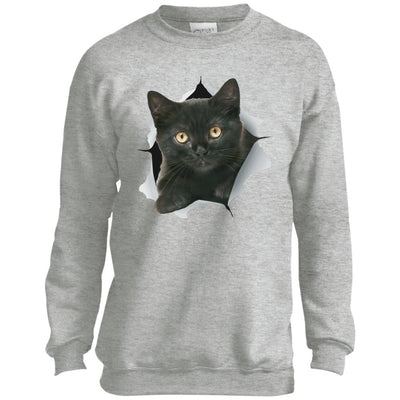 Black Kitten Youth Crewneck Sweatshirt