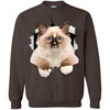 Brown Ragdoll Cat Crewneck Pullover Sweatshirt