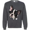 Black & White Frenchie Crewneck Pullover Sweatshirt