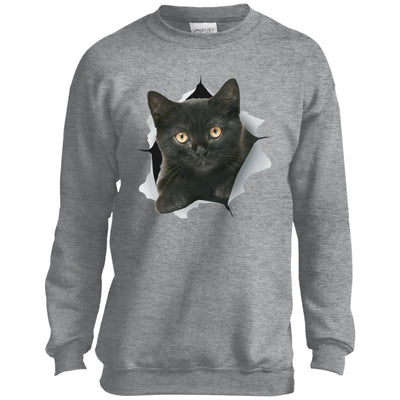 Black Kitten Youth Crewneck Sweatshirt