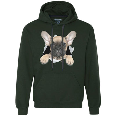 French Bulldog Pup Heavyweight Pullover Fleece Hoodie