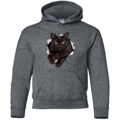 Black Cat Youth Pullover Hoodie