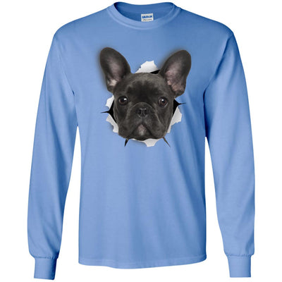 Black Frenchie Long Sleeve Ultra Cotton T-Shirt