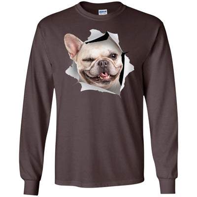 Winking Frenchie Long Sleeve Ultra Cotton T-Shirt