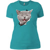 Grey Cat Laughing Ladies' T-Shirt
