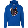 Black Cat Licking Heavyweight Pullover Fleece Hoodie