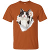 Black & White Reaching Cat Ultra Cotton T-Shirt
