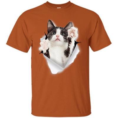 Black & White Reaching Cat Ultra Cotton T-Shirt