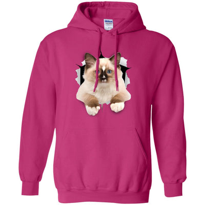Brown Ragdoll Cat Pullover Hoodie