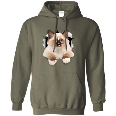 Brown Ragdoll Cat Pullover Hoodie