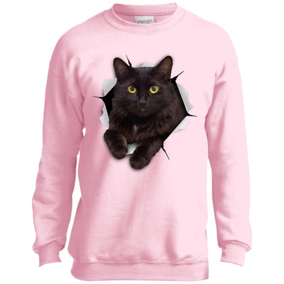 Black Cat Youth Crewneck Sweatshirt
