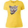 Grey Cat Laughing Ladies' T-Shirt