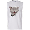 Grey Cat Laughing Men's Ultra Cotton Sleeveless T-Shirt