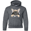 French Bulldog Pup Youth Pullover Hoodie