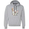 White Cat Reaching Heavyweight Pullover Fleece Hoodie