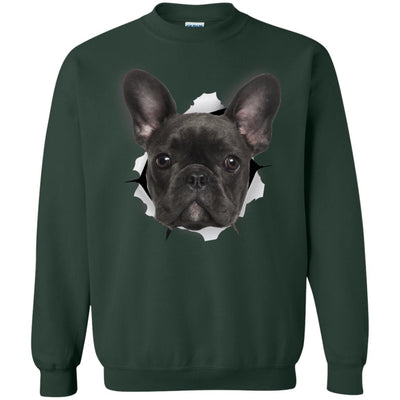 Black Frenchie Crewneck Pullover Sweatshirt