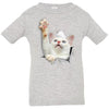 White Cat Reaching Infant Jersey T-Shirt