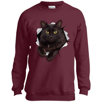 Black Cat Youth Crewneck Sweatshirt